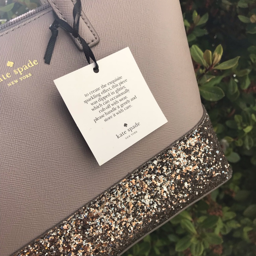 Kate spade Ina Greta Court Cityscape Satchel Bag glitter crossbody - Picture 6 of 6